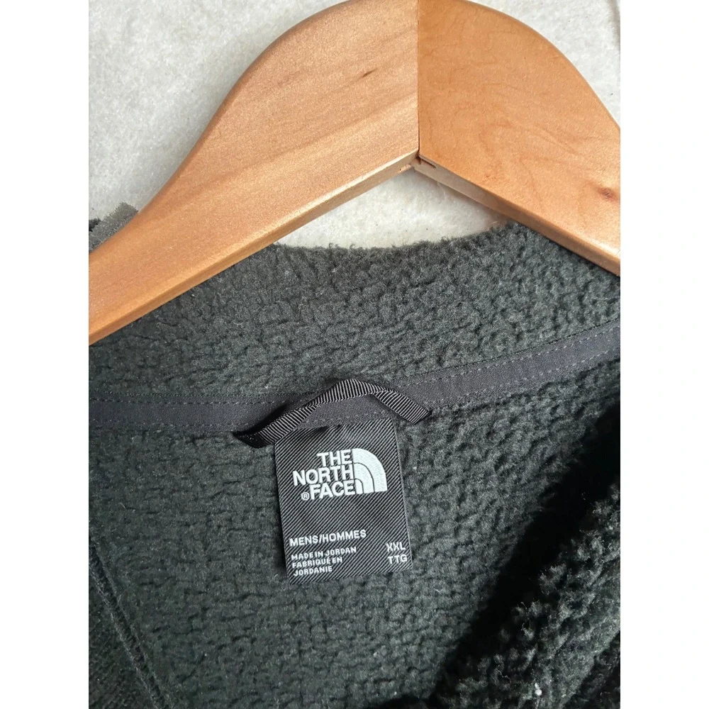 The North Face Mens Black Full Zip Sherpa Lined Fleece Jacket XXL 721509‎